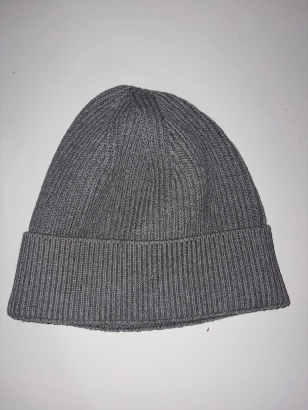 Zara Gray Ribbed Knit Beanie